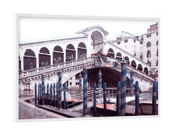 Poster mit weißem Rahmen "Die Rialtobrücke" artboxONE - Reise,Architektur,Städte / Venedig,Reise / Länder