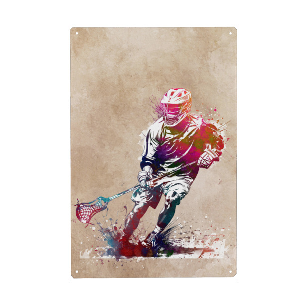 Holzbild "Lacrosse-Sportkunst G" artboxONE - Sport,Sport / Motivation - Lacrosse,Lacrosse-spieler,Spieler,Spiel,Sport