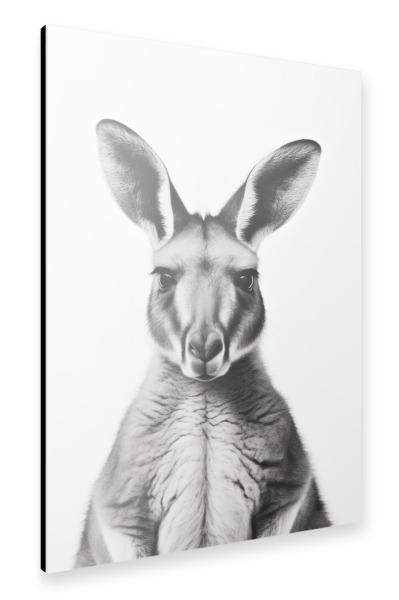 Alu-Dibond "Känguru Alfred B&W Porträt" 75x50 cm artboxONE