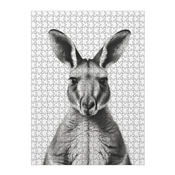 artboxONE Puzzle "Känguru Alfred B&W Porträt" artboxONE - Natur,Tiere,Schwarzweiß