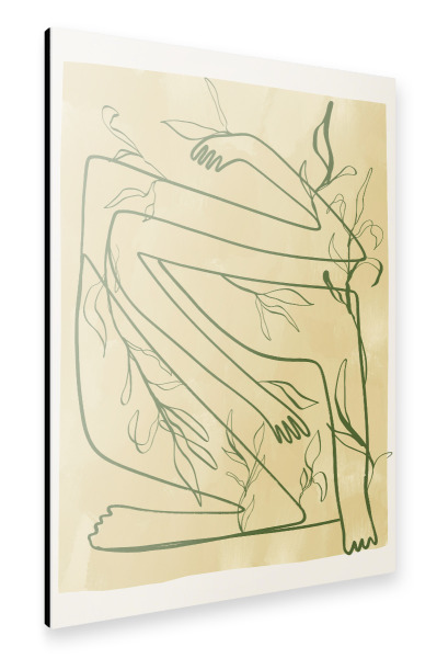 Alu-Dibond "Zeit zum Blühen - Grün" 30x20 cm artboxONE