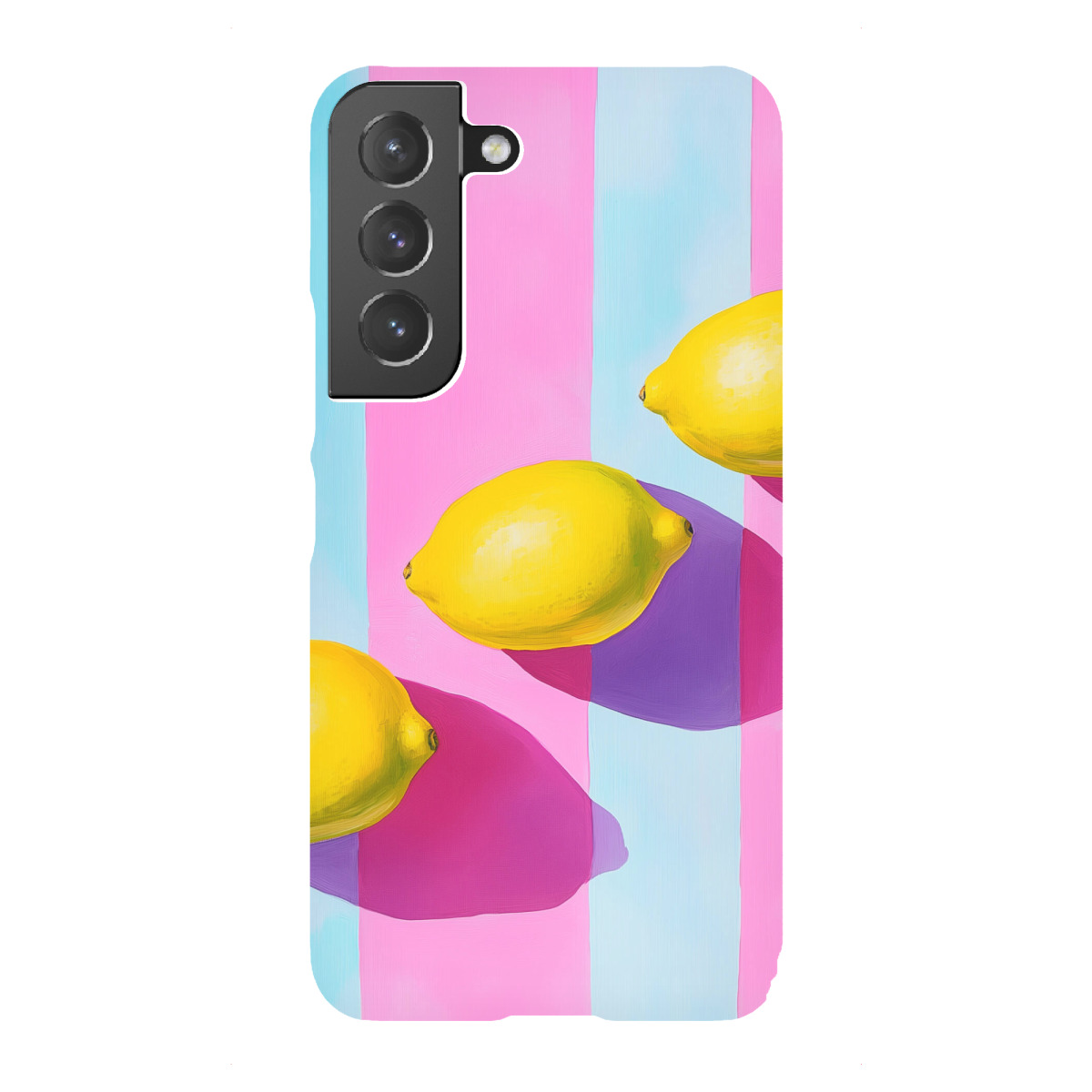 "Zitronen Streifen Malerei"für Samsung Galaxy - Premium-Case Handyhülle artboxONE