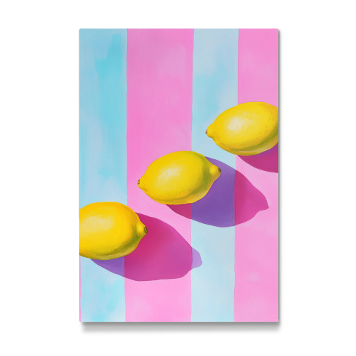 Lemon stripes painting