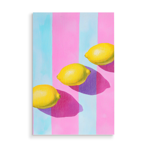 Lemon stripes painting