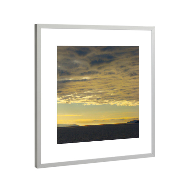 Poster mit Rahmen Silber "Midnightsun at Norway" artboxONE - Natur,Reise,Reise / Strand und Meer,Reise / Länder