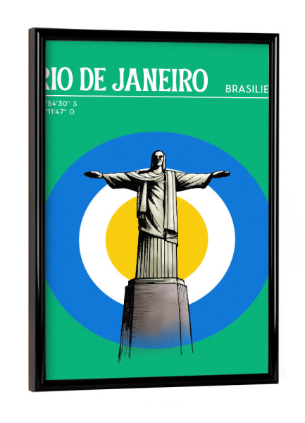 Poster mit schwarzem Rahmen "Cristo Redentor Rio de Janeiro" artboxONE - Architektur,Städte / Rio de Janeiro