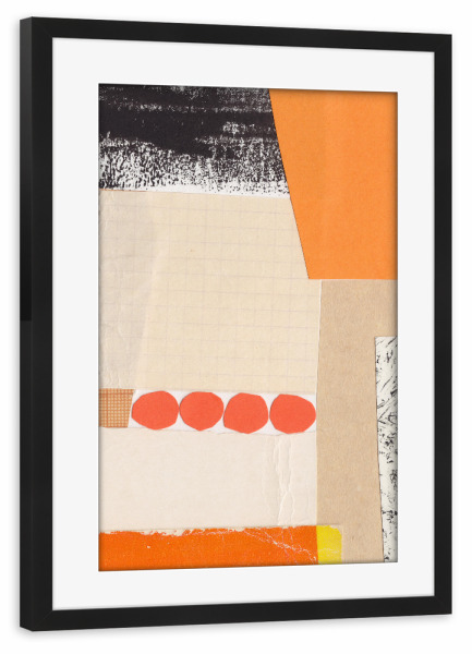 Poster mit Rahmen schwarz "Galitsyna - Tan Hide" artboxONE - Abstrakt,Geometrie