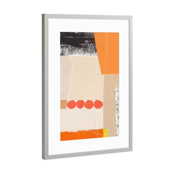 Poster mit Rahmen Silber "Galitsyna - Tan Hide" artboxONE - Abstrakt,Geometrie