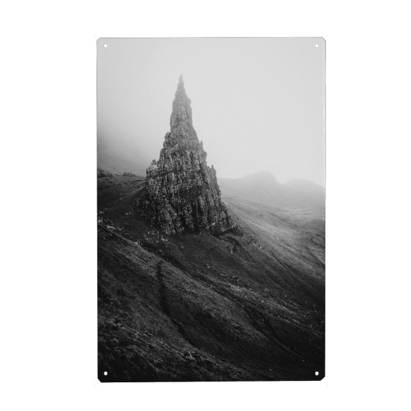 Holzbild "Peak in black and white" artboxONE - Natur,Reise,Schwarzweiß,Reise / Länder