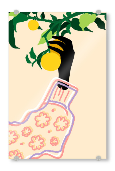 Acrylglasbild "Zitrus-Touch" artboxONE - Essen & Trinken,Abstrakt,Essen & Trinken / Obst & Gemüse