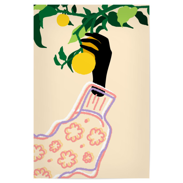 Poster 30x20 cm "Zitrus-Touch" artboxONE - Essen & Trinken,Abstrakt,Essen & Trinken / Obst & Gemüse