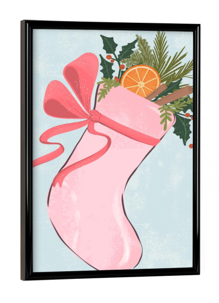 Poster mit schwarzem Rahmen "Stockings" artboxONE - Weihnachten