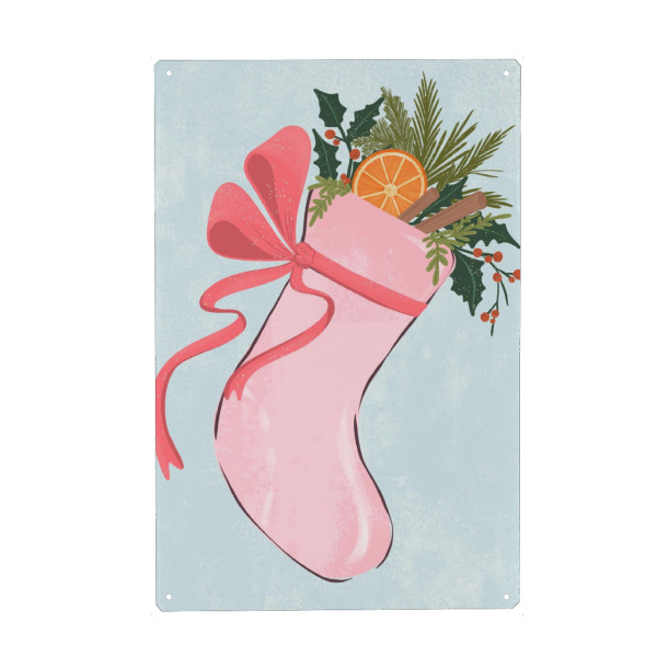 Metall Poster "Stockings" artboxONE - Weihnachten