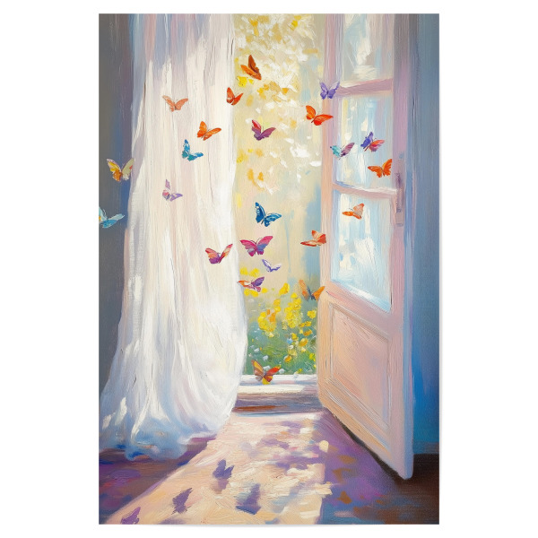 Poster "Tanz der Schmetterlinge" artboxONE - Natur,Für Kinder,Tiere