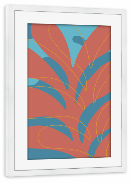Poster mit Rahmen weiß "Abstract design" artboxONE - Floral,Abstrakt