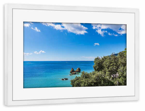 Poster mit Rahmen weiß "Amalfiküste in Italien" artboxONE - Natur,Reise,Reise / Strand und Meer,Reise / Länder