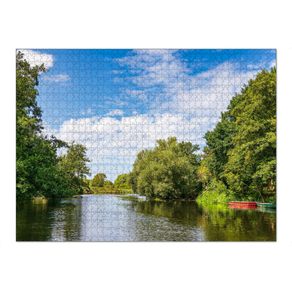 Puzzle Ravensburger "Warnow mit Booten" artboxONE - Natur,Reise