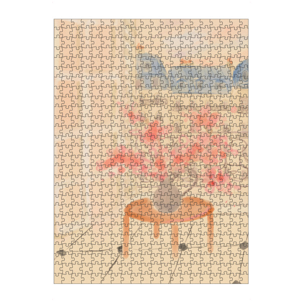 artboxONE Puzzle "Kirschblüten mit Aussicht" artboxONE - Reise,Floral,Architektur,Städte / Paris,Für Mama