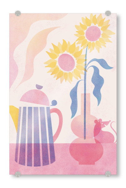 Acrylglasbild "Jeden Tag Sonnenblumen" artboxONE - Für Kinder,Tiere