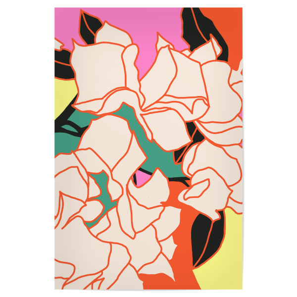Poster 30x20 cm "Rosa Bougainvillea-Essenz" artboxONE - Abstrakt