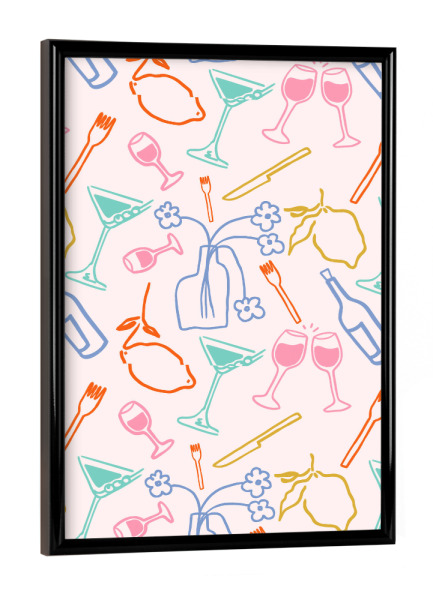 Poster mit schwarzem Rahmen "Toskanischer Abend" artboxONE - Abstrakt