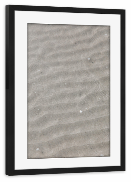 Poster mit Rahmen schwarz "Sanftes Wellenspiel - hoch" artboxONE - Natur,Reise,Reise / Strand und Meer,Buchstaben / M,Buchstaben / S