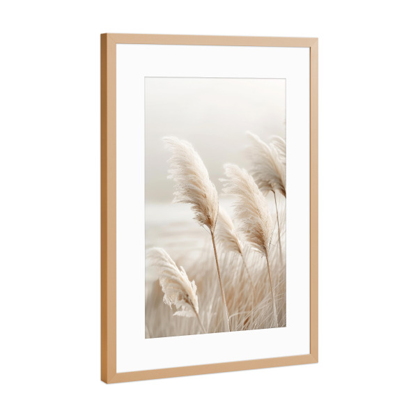 Poster mit Rahmen Kupfer "Poesie am Meer - Pampasgras Idyll" artboxONE - Natur,Reise / Strand und Meer