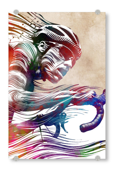 Acrylglasbild "Radsportkunst AC" artboxONE - Sport,Sport / Sommerspiele - Fahrrad,Biker,Fahrrad,Radfahrer,Radfahren,Sport