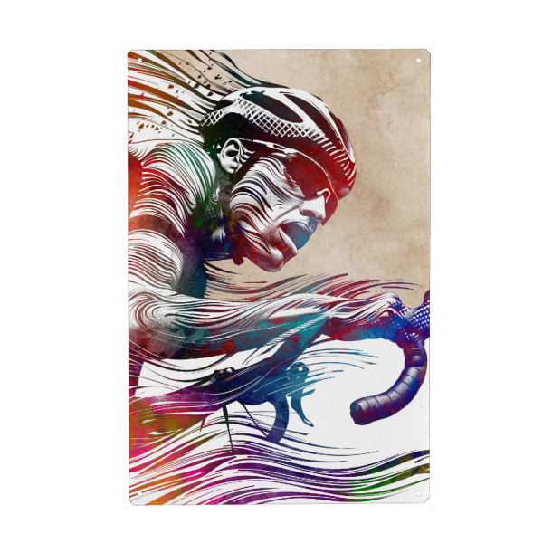 Holzbild "Radsportkunst AC" artboxONE - Sport,Sport / Sommerspiele - Fahrrad,Biker,Fahrrad,Radfahrer,Radfahren,Sport