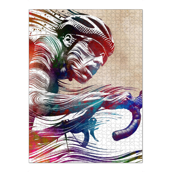 Puzzle Ravensburger "Radsportkunst AC" artboxONE - Sport,Sport / Sommerspiele - Fahrrad,Biker,Fahrrad,Radfahrer,Radfahren,Sport - Bild fahrrad