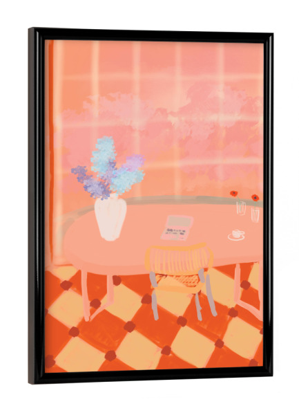 Poster mit schwarzem Rahmen "Home-Office-Ansichten" artboxONE - Floral,Geometrie,Für Mama