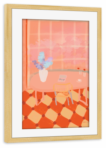Poster mit Rahmen kiefer "Home-Office-Ansichten" artboxONE - Floral,Geometrie,Für Mama