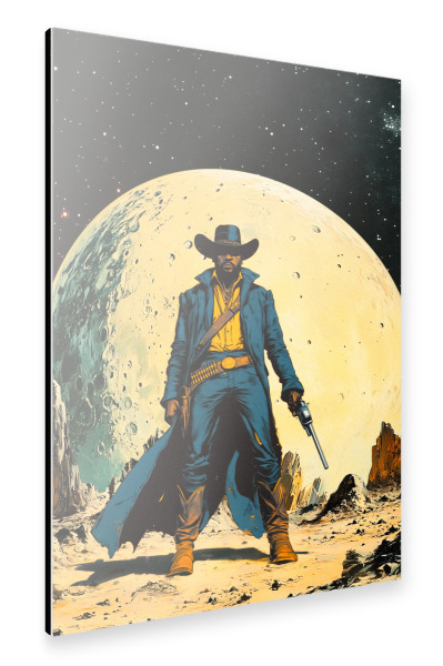 Alu-Dibond "Kosmischer Sheriff" 30x20 cm artboxONE