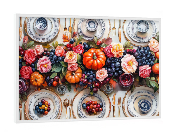 Poster mit weißem Rahmen "Thanksgiving Stillleben" artboxONE - Floral,Essen & Trinken,Abstrakt