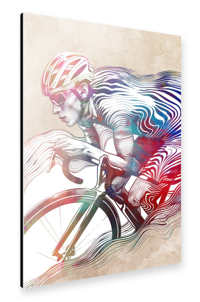 Alu-Dibond "Radsportkunst AB" 30x20 cm artboxONE