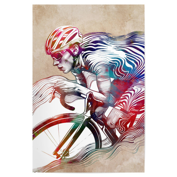 Poster 30x20 cm "Radsportkunst AB" artboxONE - Sport,Sport / Sommerspiele - Radfahren,Fahrrad,Biker,Radfahrer,Fahrrad,Sport