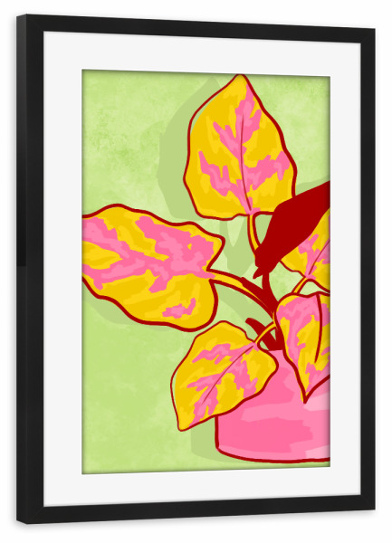 Poster mit Rahmen schwarz "Frühlingsgartenkunst" artboxONE - Floral