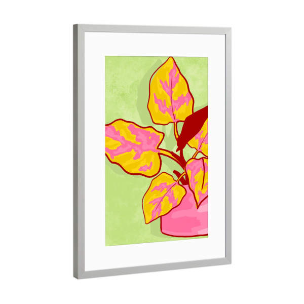 Poster mit Rahmen Silber "Frühlingsgartenkunst" artboxONE - Floral
