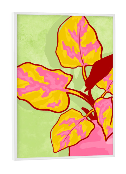 Poster mit weißem Rahmen "Frühlingsgartenkunst" artboxONE - Floral