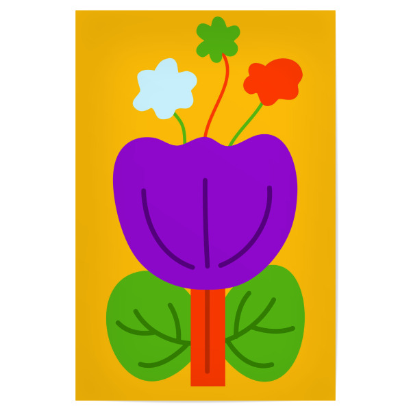 Poster 30x20 cm "Lebendige Töne" artboxONE - Floral,Abstrakt