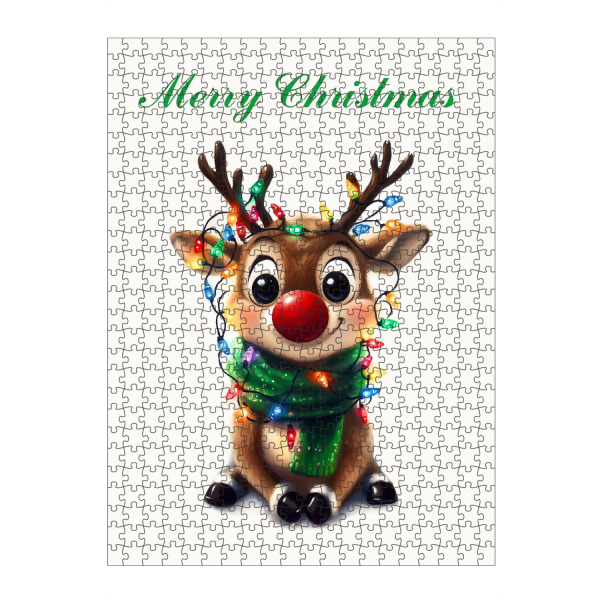 artboxONE Puzzle "Cute Rudolf reindeer" artboxONE - Typografie,Tiere,Weihnachten