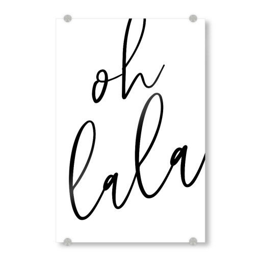 Oh lala typography black & white