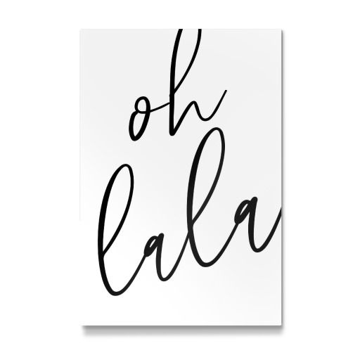 Oh lala typography black & white