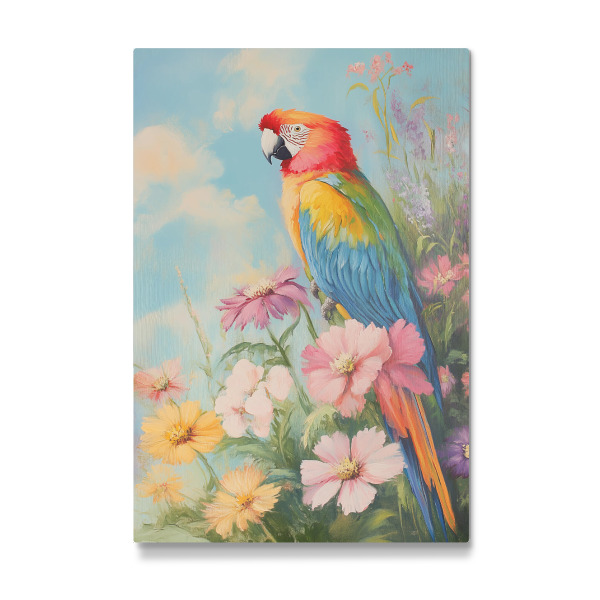 Galerie-Print "Bunter Papagei und Blume" 30x20 cm artboxONE
