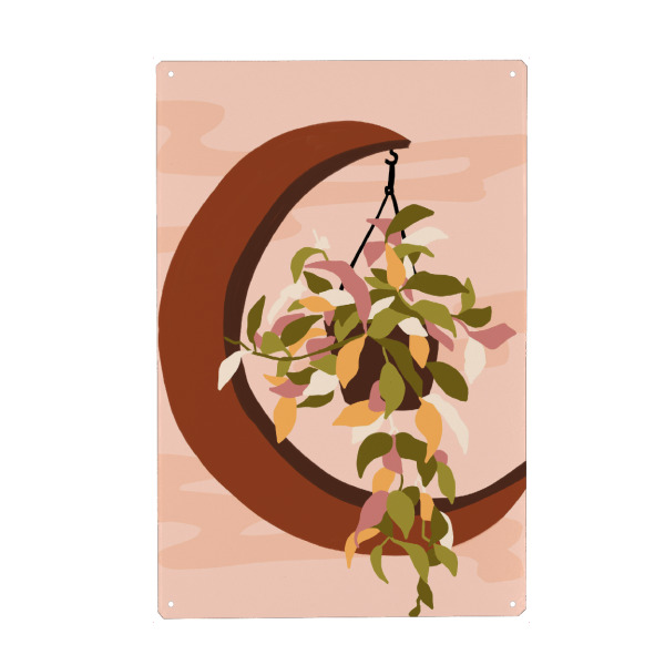 Metall Poster "Halbmondgarten" artboxONE - Floral