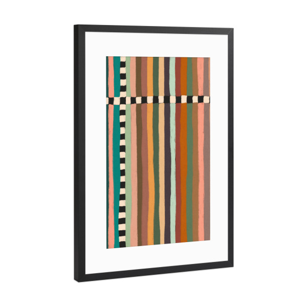 Poster mit Rahmen Schwarz (Metallic) "Galitsyna - Mix Stripes Duo" artboxONE - Abstrakt,Geometrie
