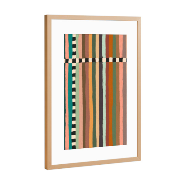Poster mit Rahmen Kupfer "Galitsyna - Mix Stripes Duo" artboxONE - Abstrakt,Geometrie