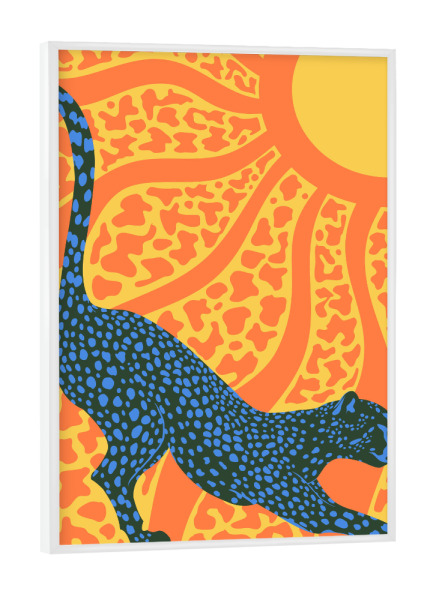 Poster mit weißem Rahmen "Sunny Stripes" artboxONE - Tiere