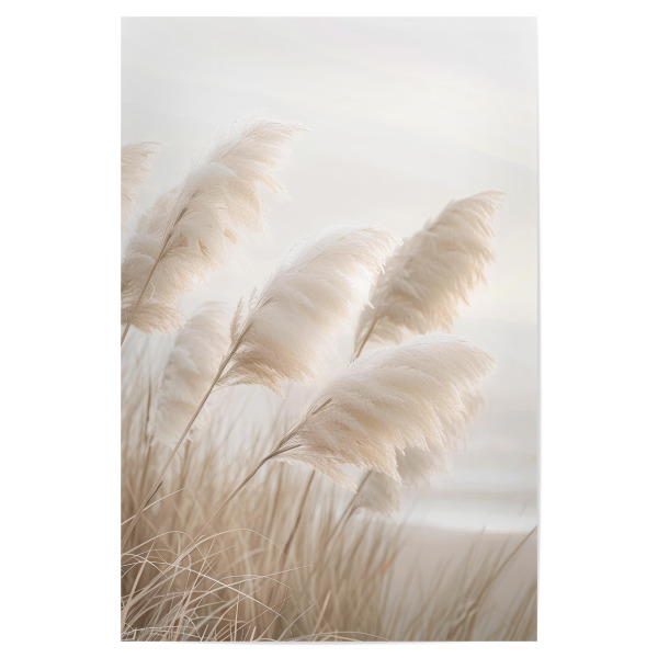 Poster 30x20 cm "Poesie am Meer - Pampasgras" artboxONE - Natur,Reise / Strand und Meer