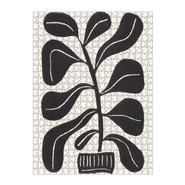 artboxONE Puzzle "Galitsyna - Linocut Houseplant" artboxONE - Natur,Floral,Geometrie